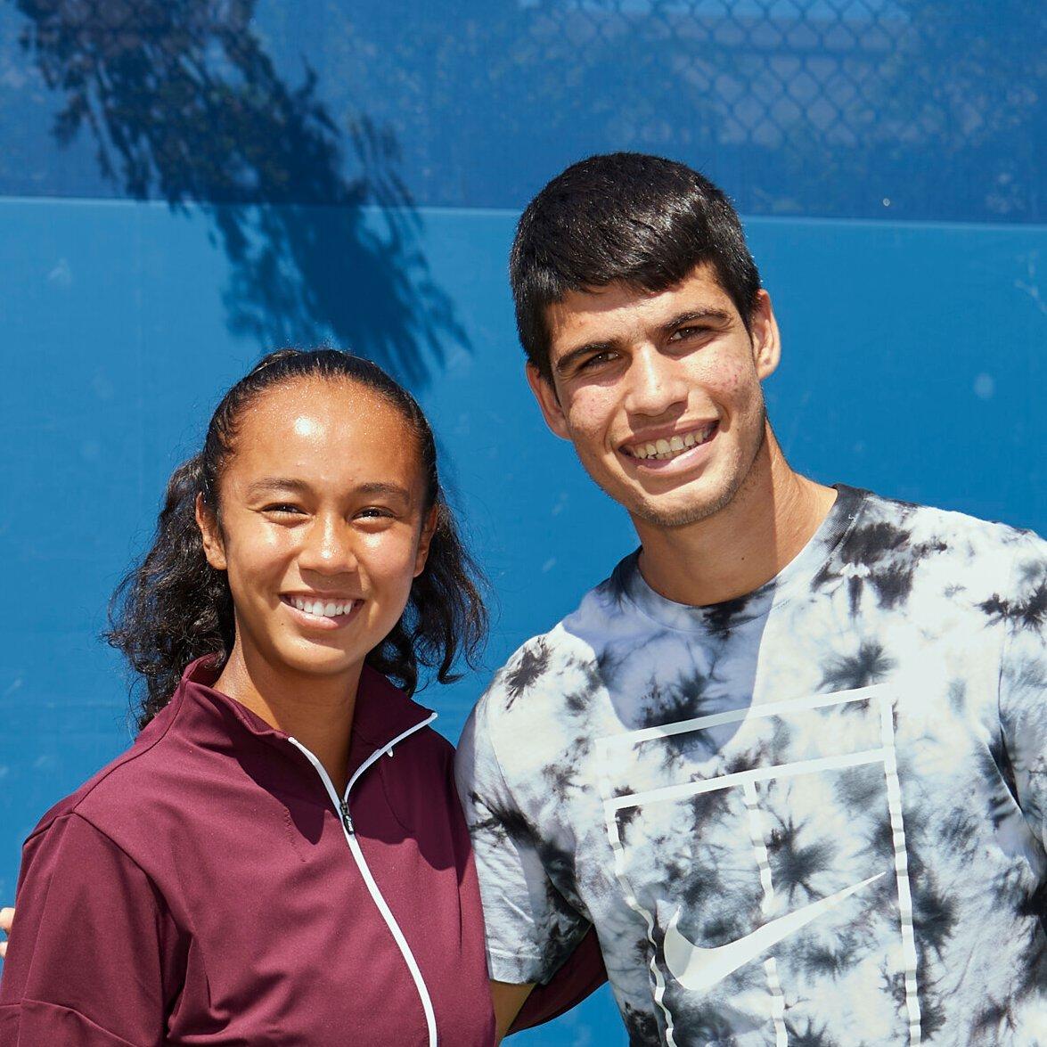 본문 이미지 - US오픈 10대 돌풍의 주역 레일라 페르난데스(왼쪽)와 카를로스 알카라즈.(ATP 트위터 캡처)ⓒ 뉴스1