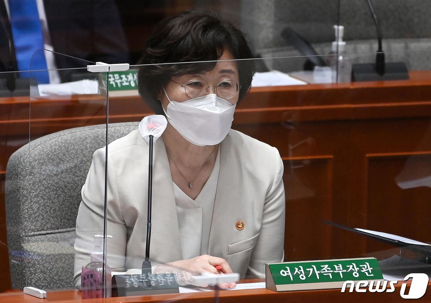 본문 이미지 - 정영애 여성가족부 장관. 2021.9.9/뉴스1 ⓒ News1 이동해 기자