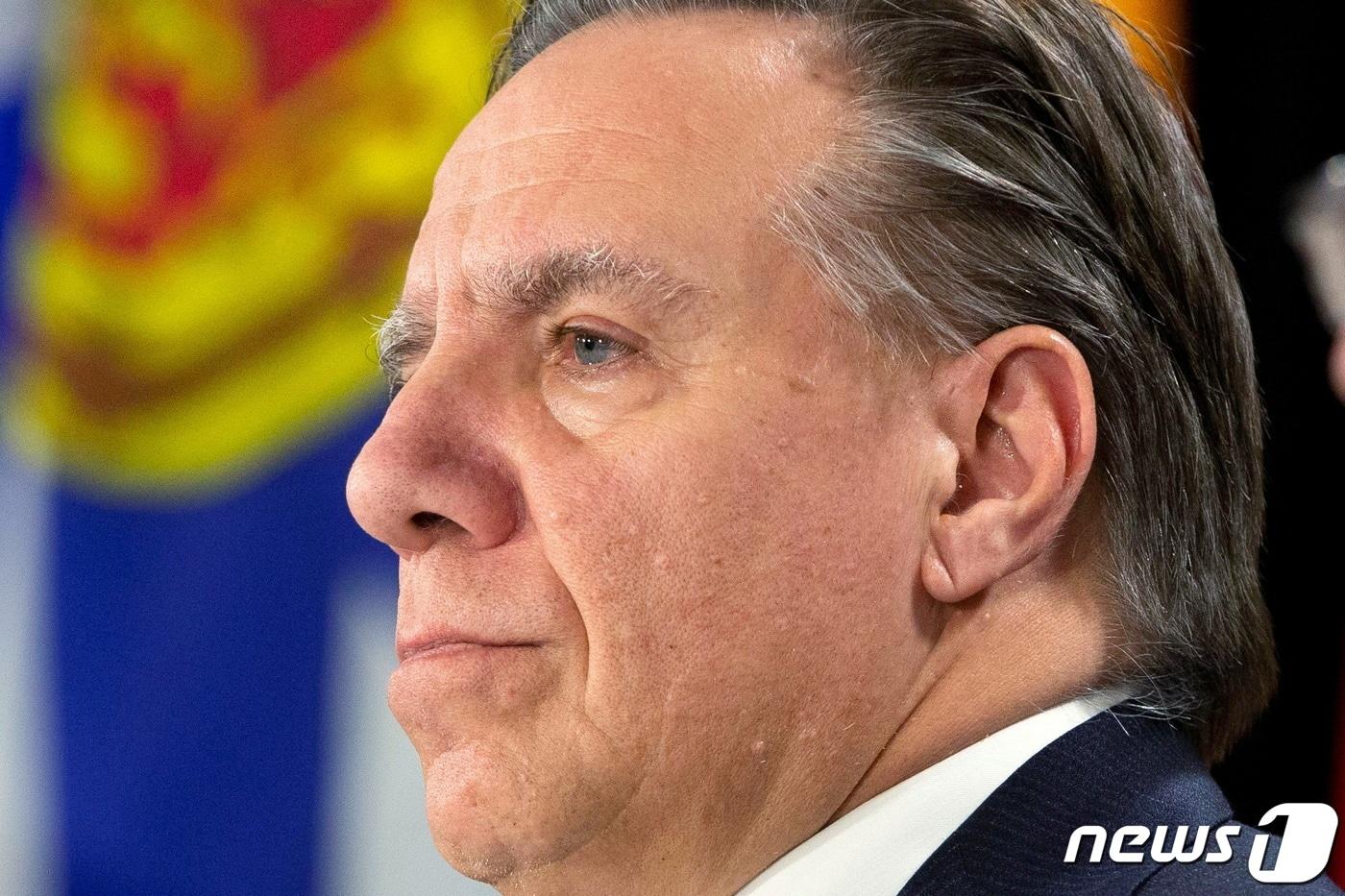 프랑수아 르고 캐나다 퀘벡주 총리가 2019년 12월2일(현지시간) 캐나다 지방 총리와의 회담 후 기자회견을 가지고 있다. 2022.01.12/news1 ⓒ 로이터=뉴스1 ⓒ News1 김민수 기자