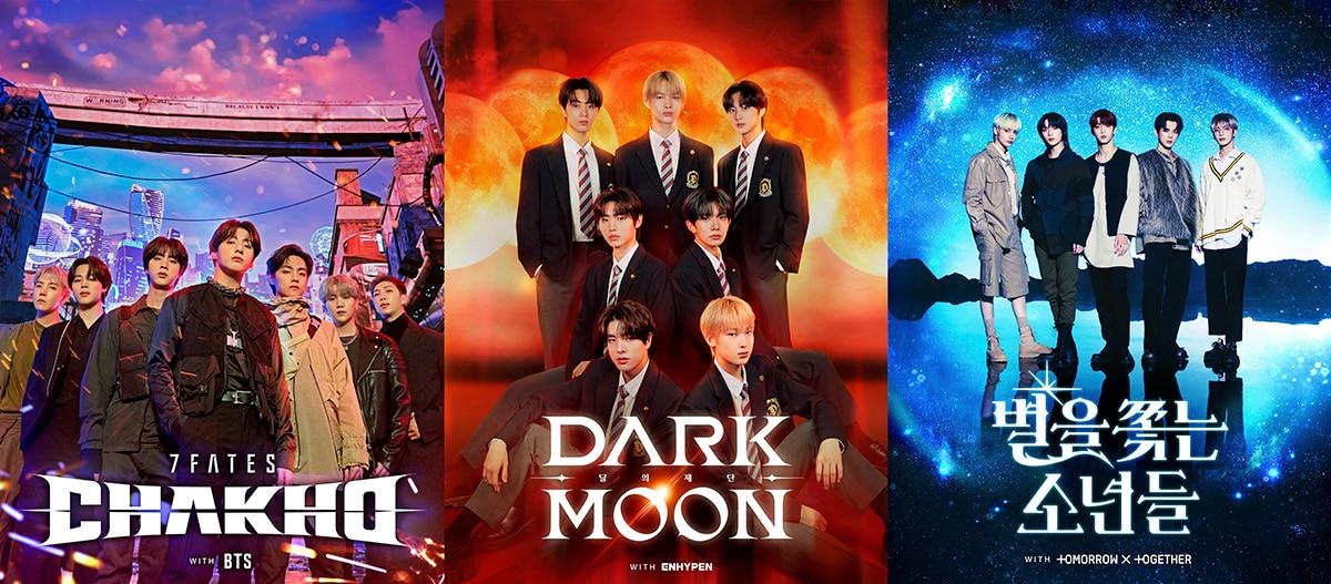 본문 이미지 - 하이브의 오리지널 웹툰·웹소설 시리즈 공식 포스터 (하이브 제공)