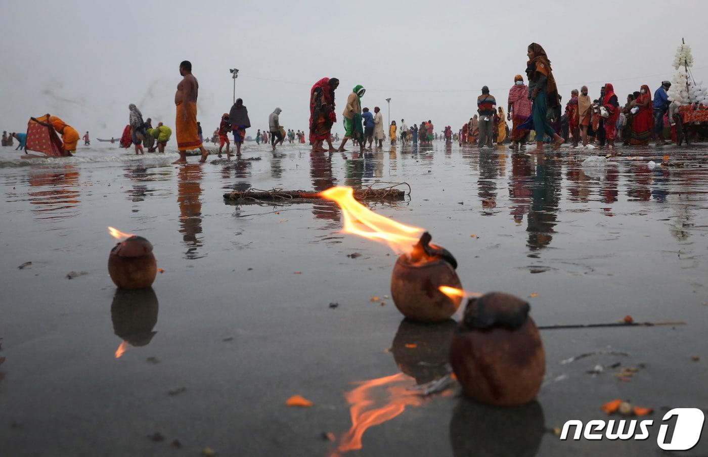 인도 벵골주 갠지스강. ⓒ 로이터=뉴스1 ⓒ News1 김지현 기자