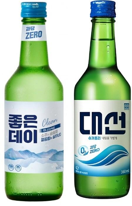 본문 이미지 - 무학 '좋은데이'(왼쪽), 대선주조 '대선' (각사 제공) ⓒ 뉴스1