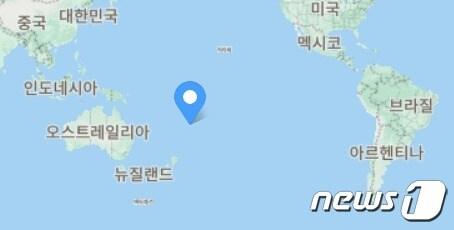 본문 이미지 - 통가 위치도 - 네이버 지도 갈무리