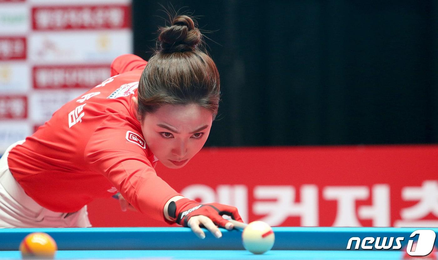본문 이미지 - 여자 프로당구 무대로 돌아온 차유람. (PBA 투어 제공) 2022.1.19/뉴스1