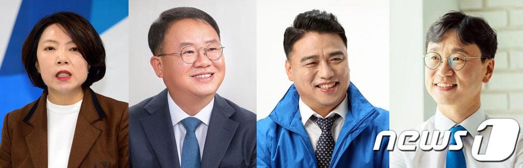 본문 이미지 - 6·1지방선거에 문재인 정부 청와대 출신 참모들이 대거 출마한다. 왼쪽부터 광주 광산구청장 출마를 준비 중인 윤난실 비서관과 최치현 전 행정관, 전남 장성군수 출마 예정인 박노원 전 행정관, 전남 나주시장을 준비 중인 최용선 전 행정관.2022.1.23/뉴스1 ⓒ News1 박준배 기자