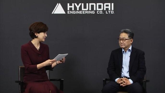 본문 이미지 - 온라인 기자간담회 진행 중인 김창학 현대엔지니어링 대표이사(유튜브 갈무리) ⓒ 뉴스1