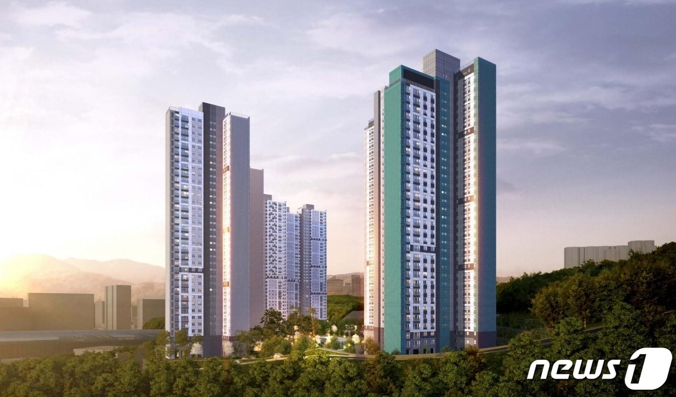 본문 이미지 - '더샵 청주그리니티'  투시도. ⓒ 뉴스1