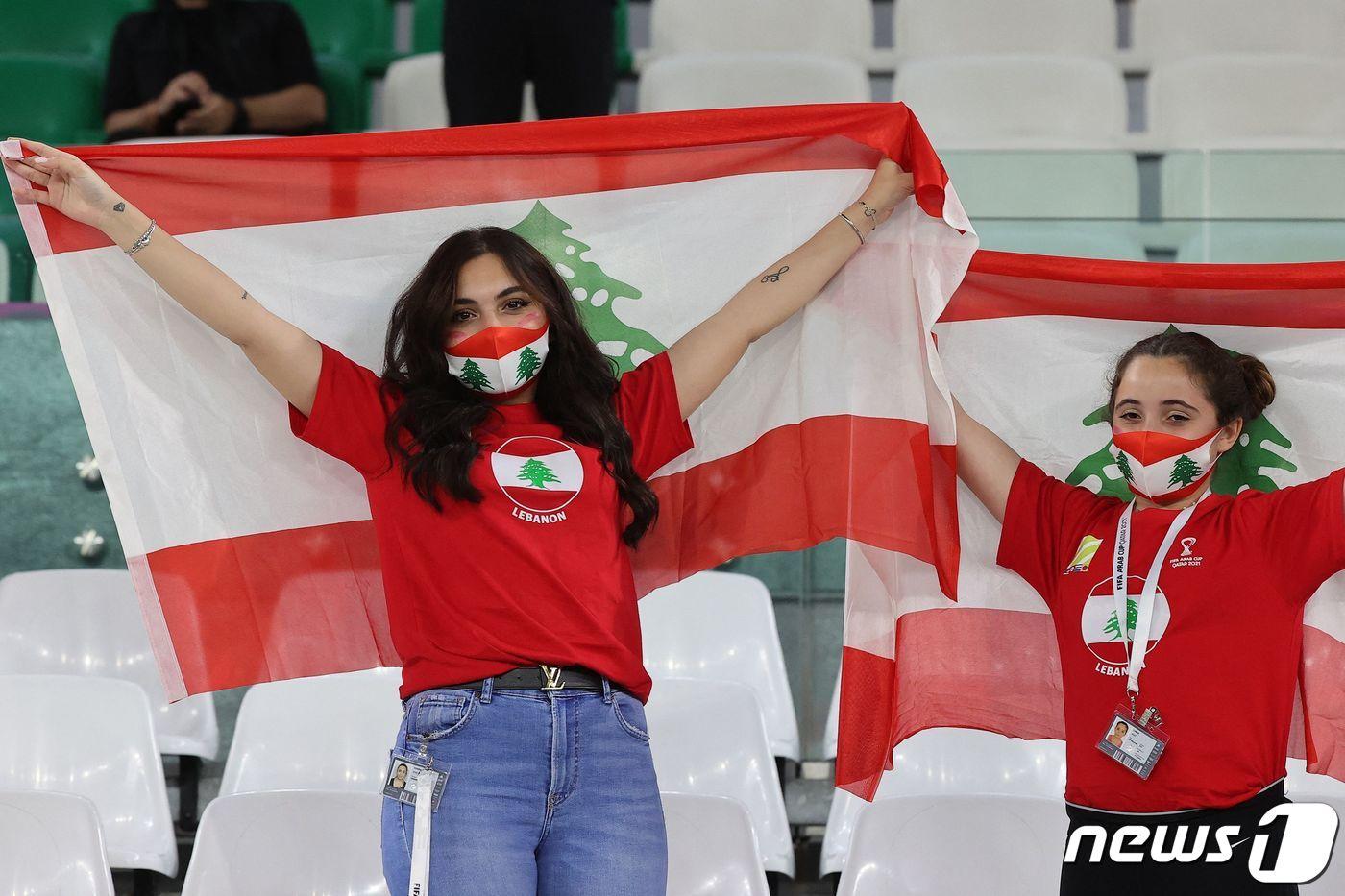 레바논 축구팬의 모습 ⓒ AFP=뉴스1