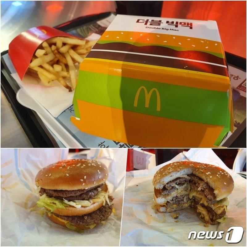 본문 이미지 - 한국맥도날드가 3월까지 한정 판매하는 '더블 빅맥'. ⓒ 뉴스1 윤다정 기자