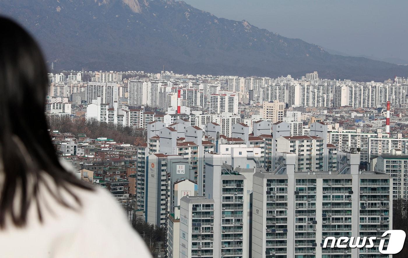 본문 이미지 - 사진은 28일 서울 북서울 꿈에서 바라본 노원구. 2022.1.28/뉴스1 ⓒ News1 권현진 기자