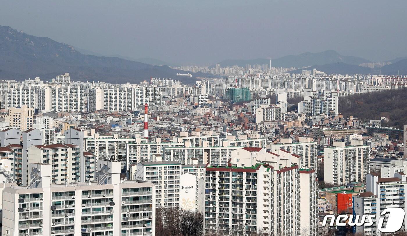 본문 이미지 - 사진은 서울 북서울 꿈에서 바라본 노원구. 2022.1.28/뉴스1 ⓒ News1 권현진 기자