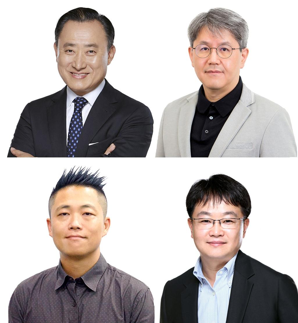 본문 이미지 - 왼쪽 위부터 이해선 대표이사, 서장원 대표이사, 왼쪽 아래부터 김동현 DX센터장, 이지훈 글로벌상품전략본부장 (코웨이 제공) ⓒ 뉴스1