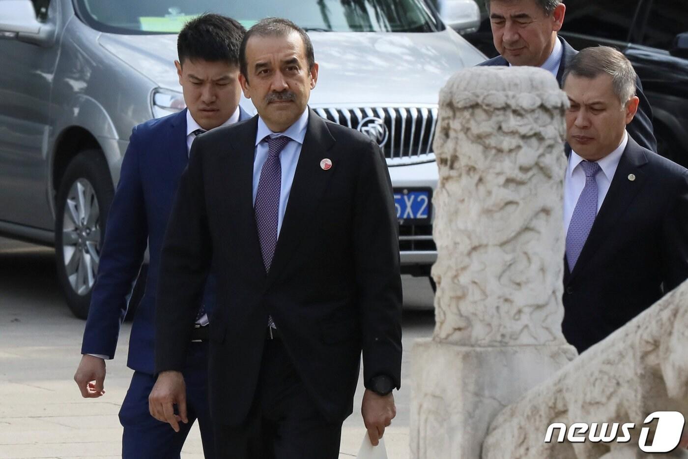 카림 마시모프 카자흐스탄 전 국가안보위원회(NSC) 의장이 2019년 4월 8일 중국 베이징을 방문한 모습. ⓒ 로이터=뉴스1 ⓒ News1 최서윤 기자