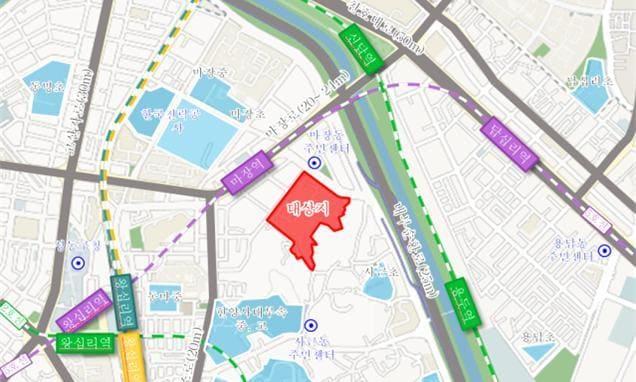 본문 이미지 - 마장세림아파트 위치도. (성동구 제공)