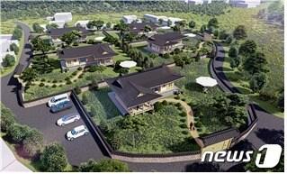 본문 이미지 - 11일 충북 충주시가 올해도 건국대학교 글로컬캠퍼스와 손잡고 도시 디자인을 개발한다고 밝혔다. 사진은 엄정면 목계나루 한옥마을 조감도.(충주시 제공)2022.10.11/뉴스1