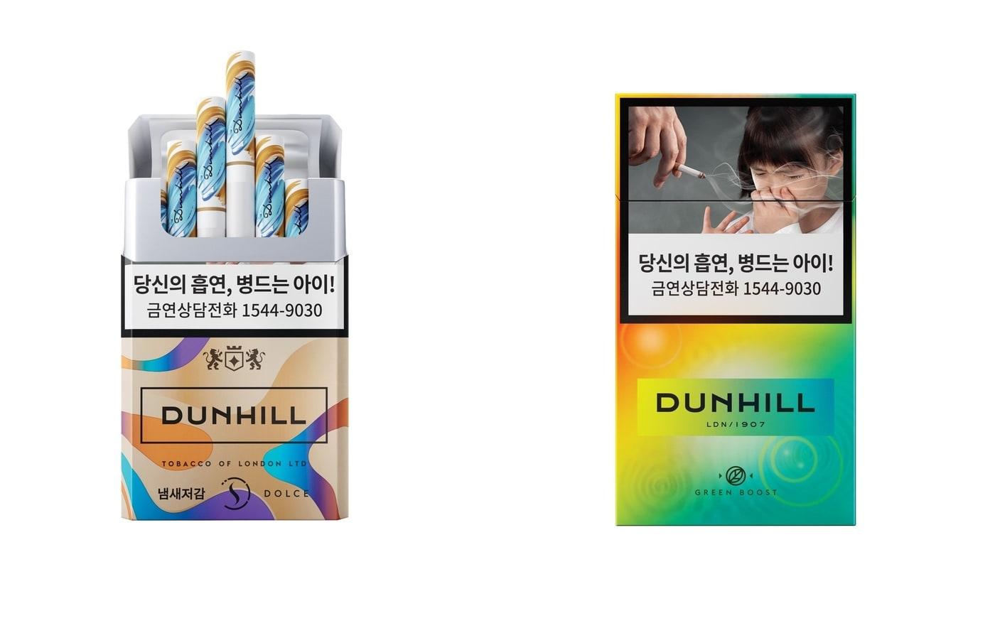 한정판 '던힐 돌체', '던힐 그린 부스트' 등 신제품 2종.(BAT로스만스 제공)
