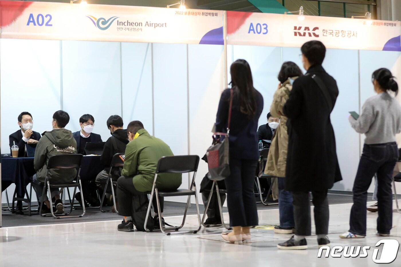 본문 이미지 - 2022 보훈대상자 취업박람회.  2022.10.19/뉴스1 ⓒ News1 황기선 기자