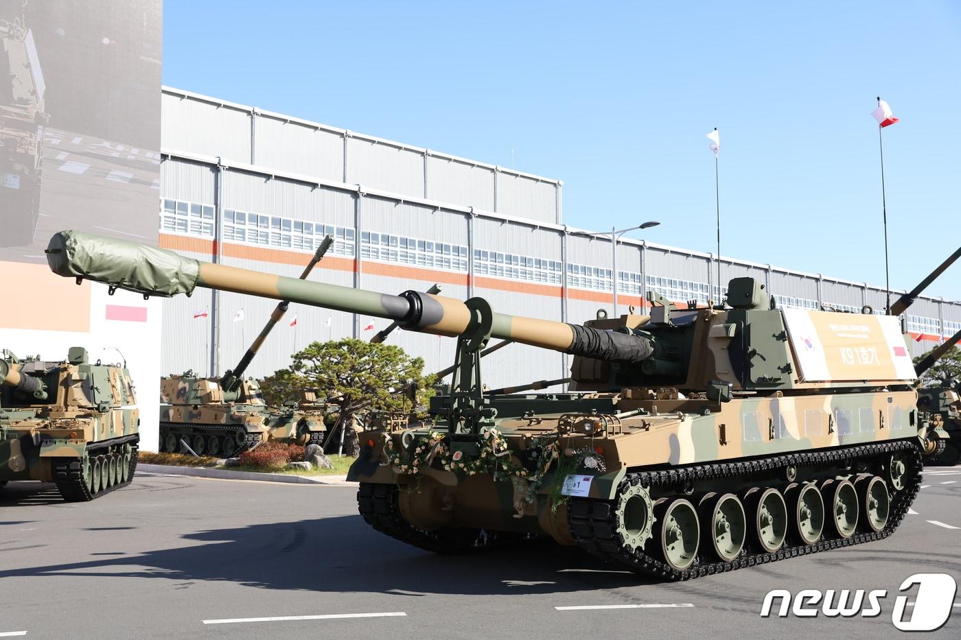 폴란드 K9 자주포 1호기(한화디펜스 제공)