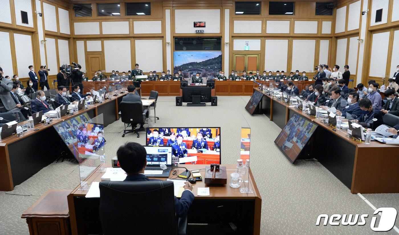 20일 오후 충남 계룡대에서 열린 국회 국방위의 육군본부 국정감사. 2022.10.20/뉴스1 ⓒ News1 김기남 기자