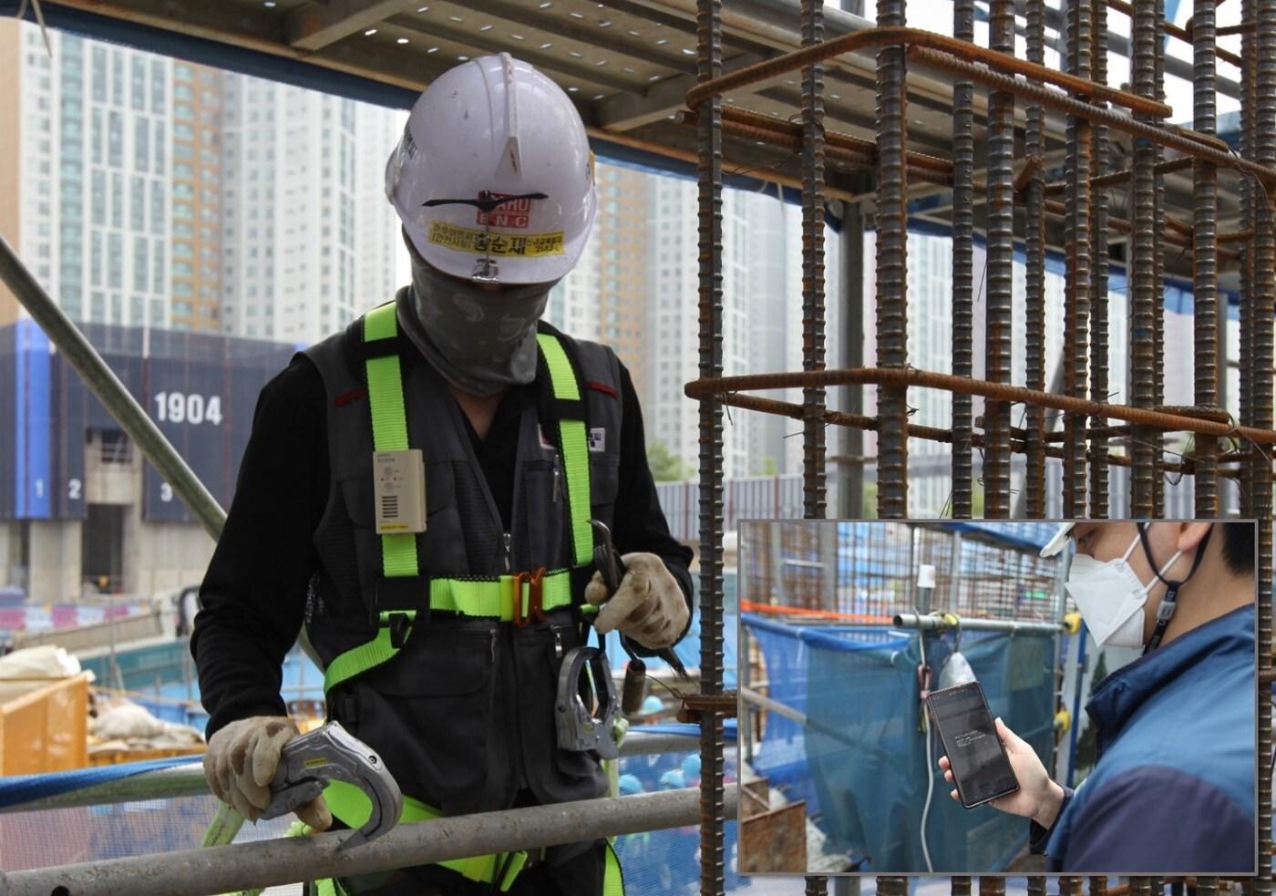 본문 이미지 - 스마트 안전벨트 (포스코건설 제공)