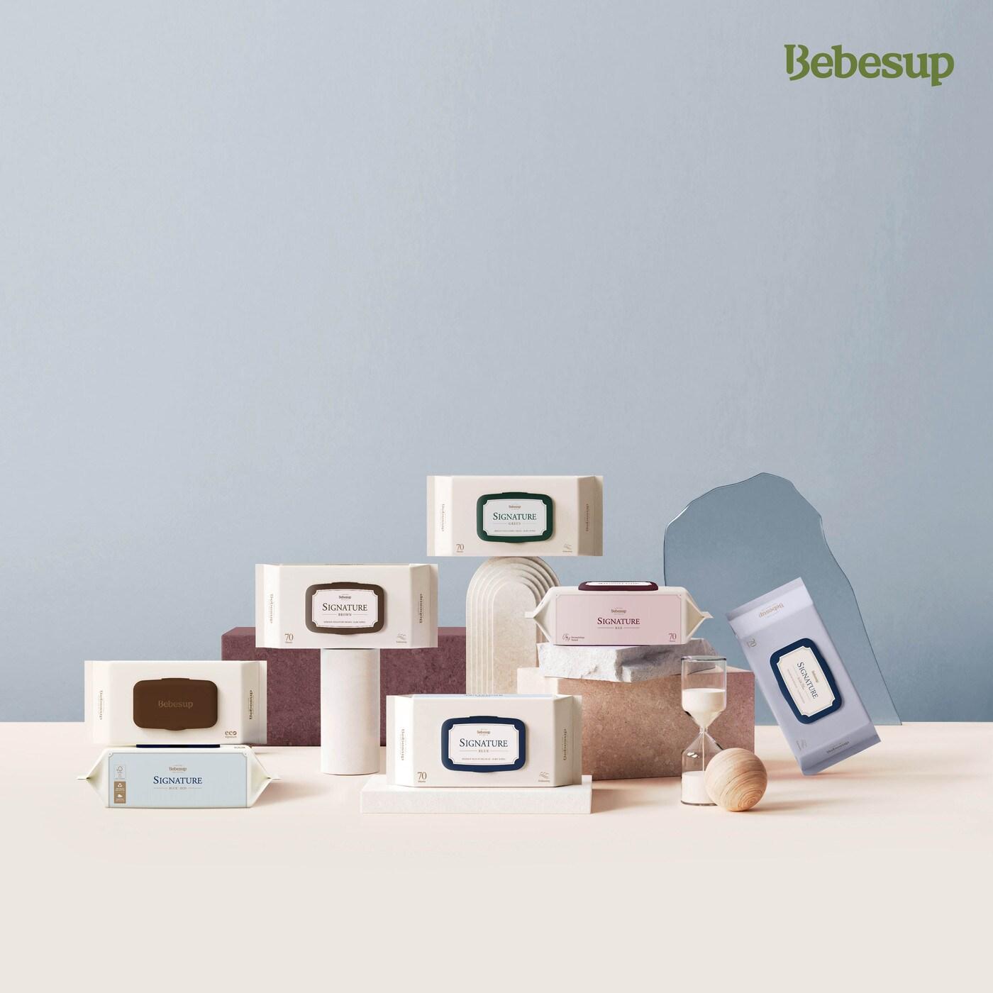 본문 이미지 - 베베숲 시그니처 물티슈 7종 화보(CJ온스타일 제공).