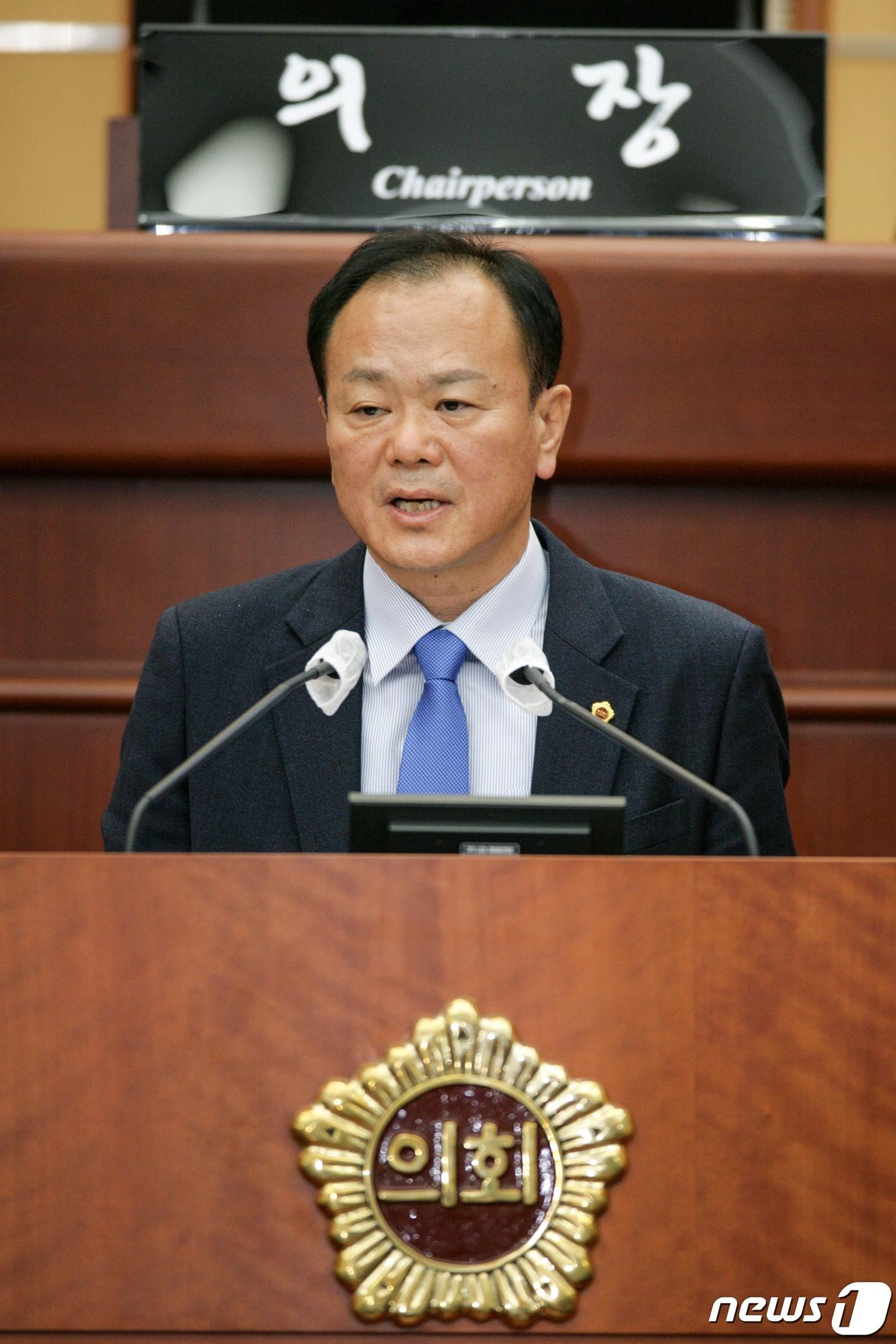 본문 이미지 - 24일 이병도 전북도의원이 임시회에서 5분 발언을 하고 있다.(전북도의회제공)2022.10.24 ⓒ 뉴스1 김동규 기자