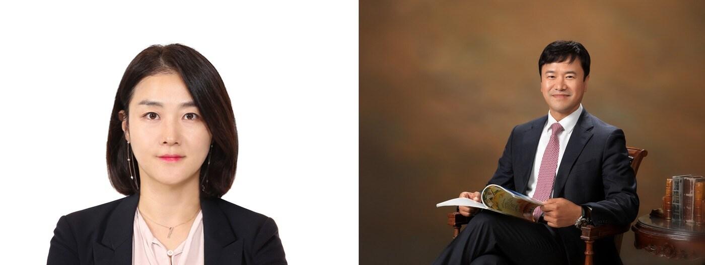 본문 이미지 - 2022년 규제자유특구 챌린지에서 대상을 차지한 최선미 씨에스엠테크 대표와 이일우 유시스 대표(중소벤처기업부 제공)