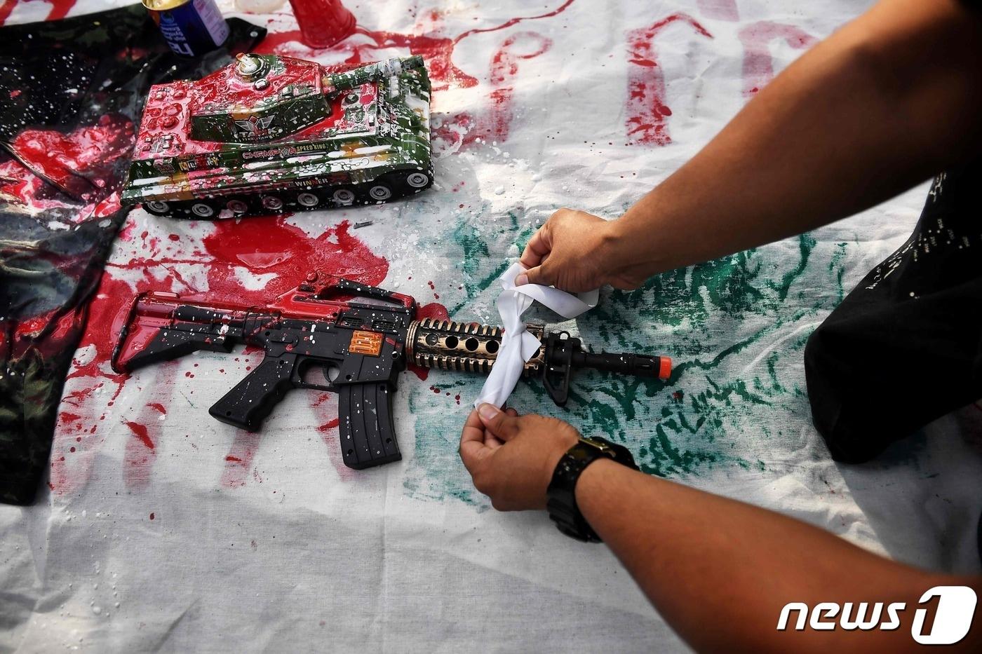 태국 수도 방콕에서 시민들이 반정부 시위를 벌이고 있다. 2020.09.17 ⓒ AFP=뉴스1 ⓒ News1 정윤미 기자