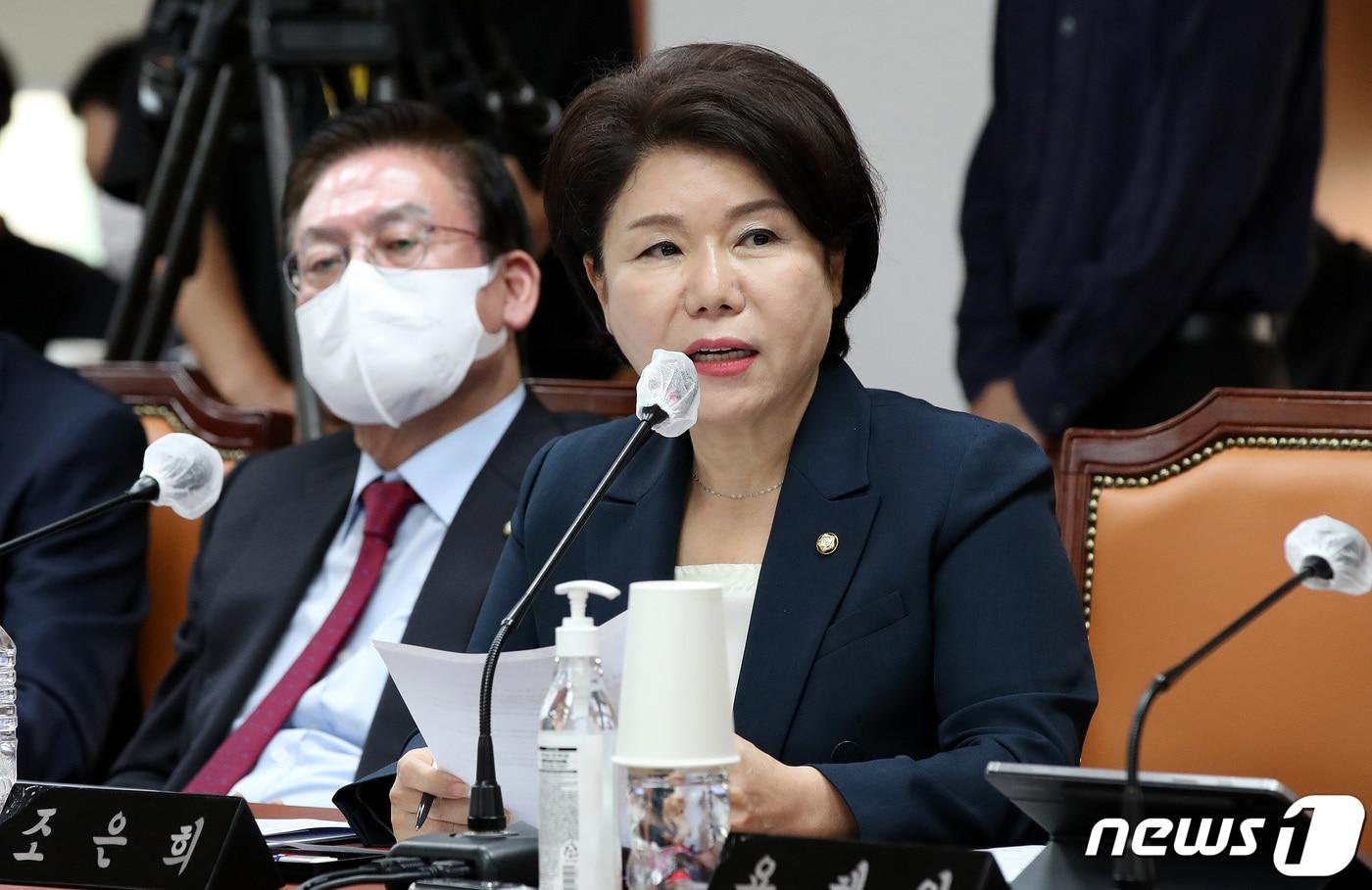 본문 이미지 - 조은희 국민의힘 의원이 7일 서울 서대문구 경찰청에서 열린 국회 행정안전위원회의 경찰청에 대한 국정감사에서 질의하고 있다. 2022.10.7/뉴스1 ⓒ News1 박지혜 기자