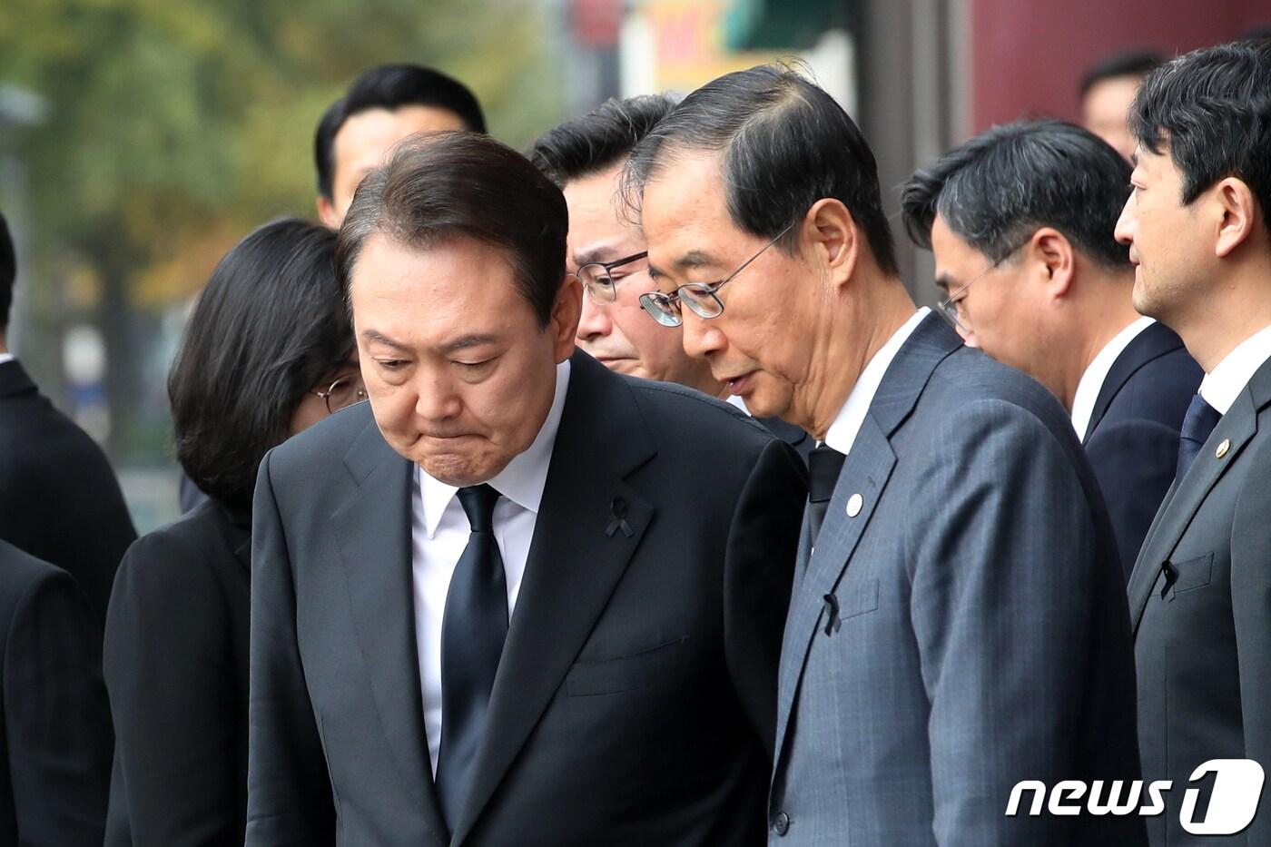 윤석열 대통령과 한덕수 국무총리. 2022.11.1/뉴스1 ⓒ News1 이승배 기자