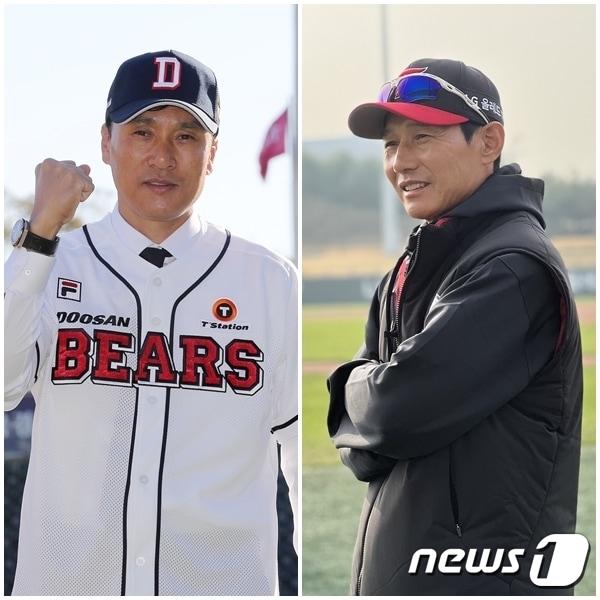 본문 이미지 - 이승엽 두산 감독(왼쪽)과 염경엽 LG 감독. News1 DB