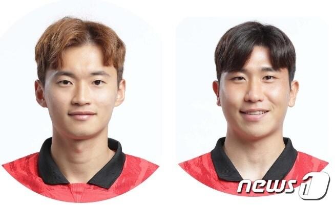 본문 이미지 - (왼쪽부터)2022 카타르 월드컵 국가대표로 선발된 용인시축구센터 출신의 김진수, 윤종규 선수.(용인시축구센터 제공)