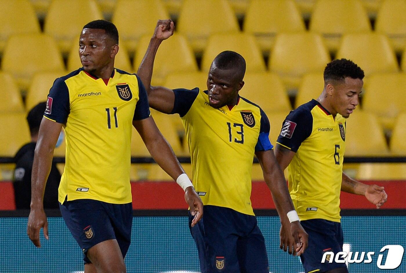 2022 국제축구맹(FIFA) 카타르 월드컵 본선 최종 명단을 가장 늦게 발표한 에콰도르. ⓒ AFP=뉴스1
