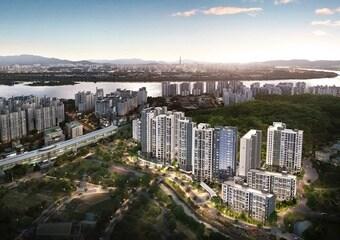 본문 이미지 -  도심역 한양수자인 리버파인 조감도. /한양 제공