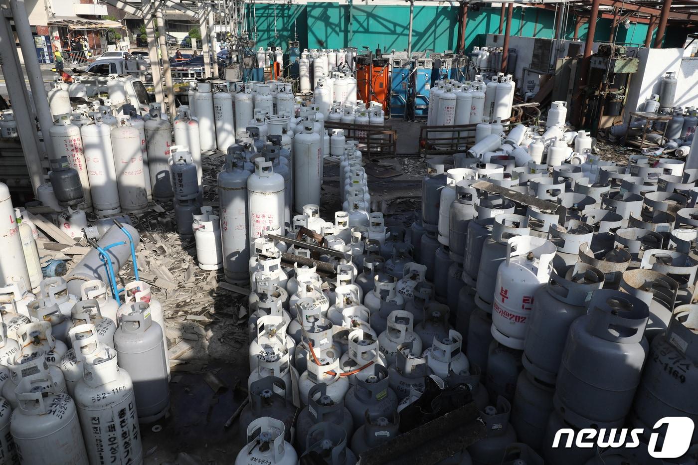 본문 이미지 - 2022년 대구 서구 중리동 LPG 충전소 폭발사고 후 모습. ⓒ News1 공정식 기자