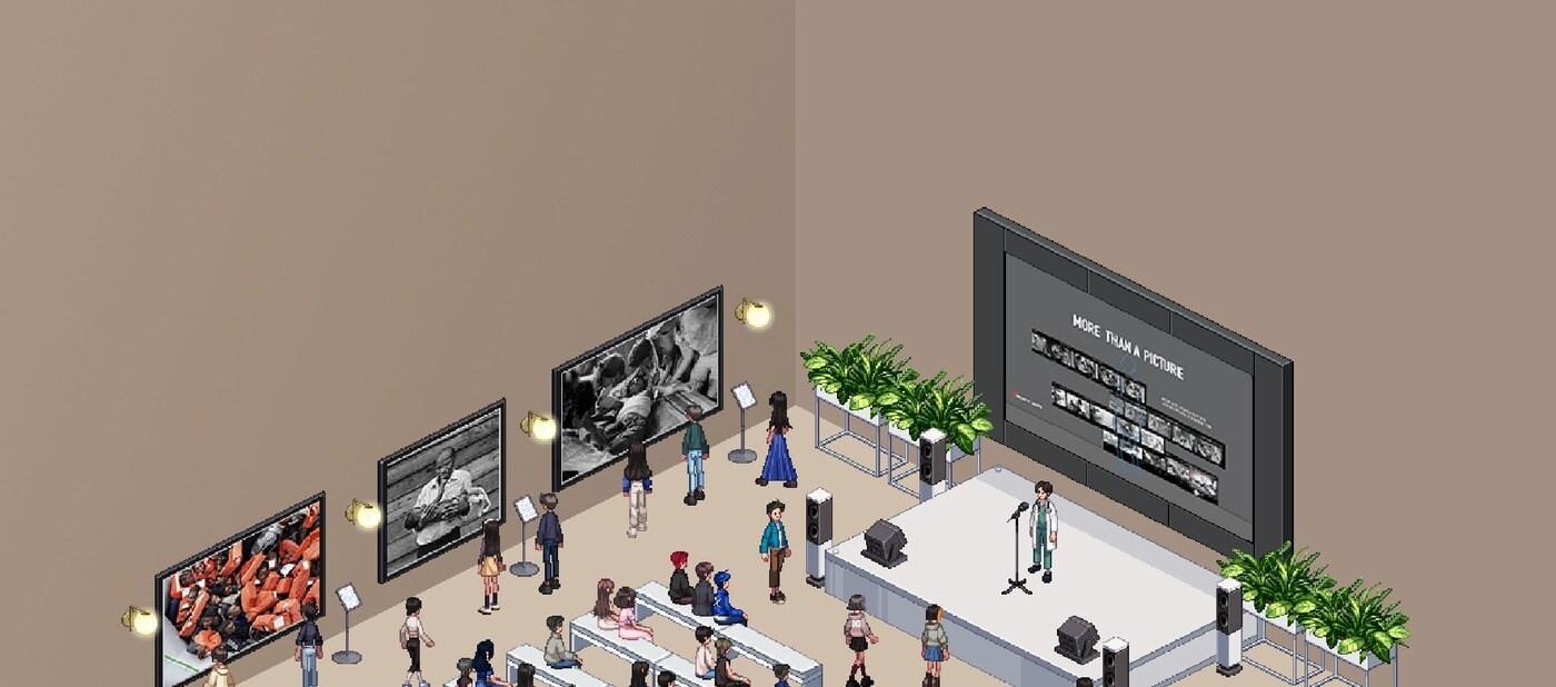  세컨블록에서 국경없는의사회 사진전 'MORE THAN A PICTURE' 를 진행하는 모습 (두나무 제공)