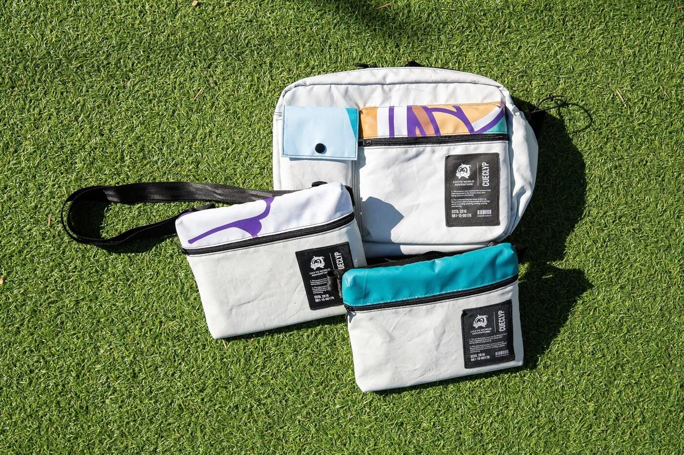 본문 이미지 - 업사이클링 데일리백 2종(롯데월드 제공)