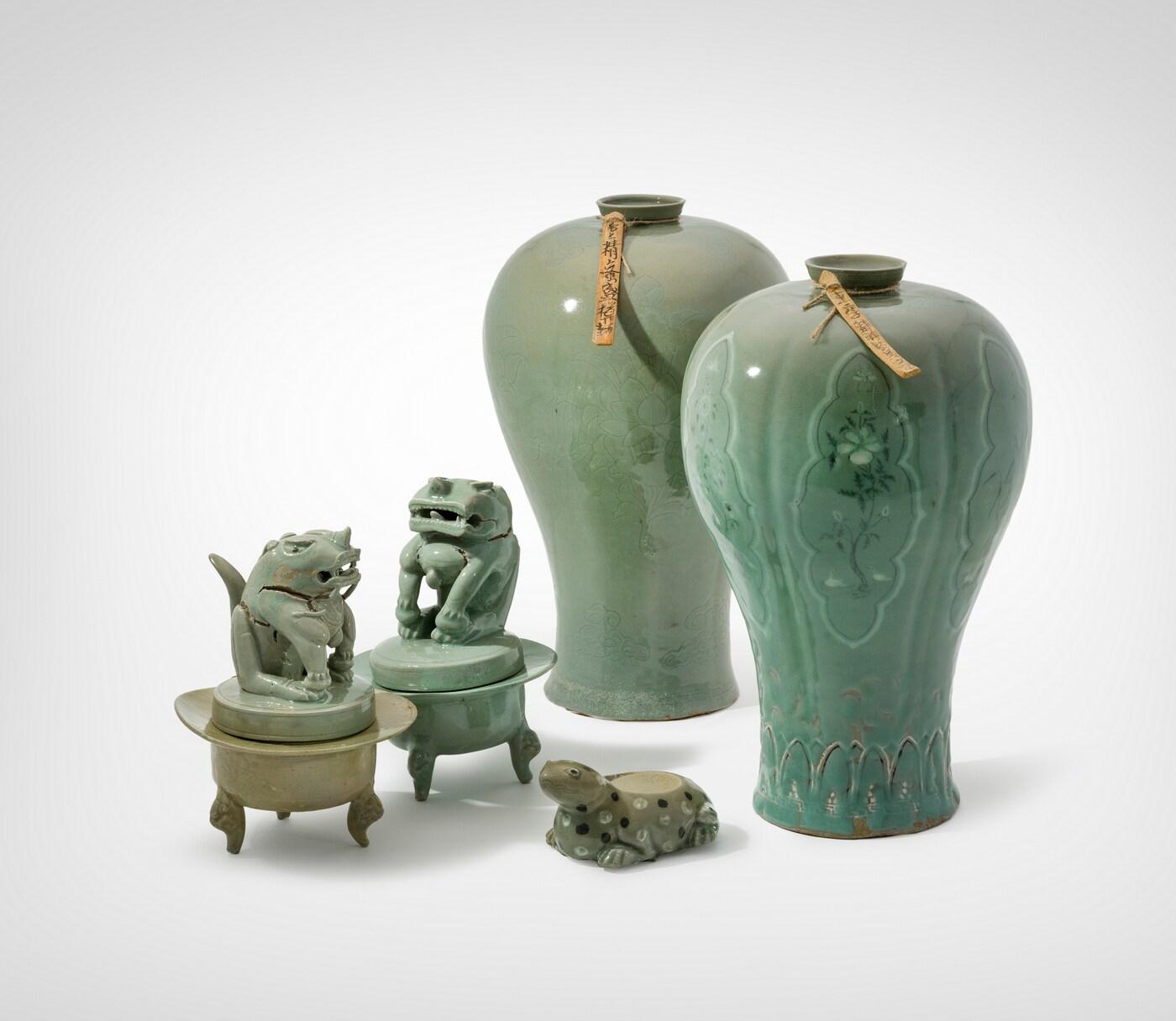 본문 이미지 - 2007~2010년 충남 태안군 앞바다에서 출수된 보물 고려청자. (국립해양문화재연구소 제공) 