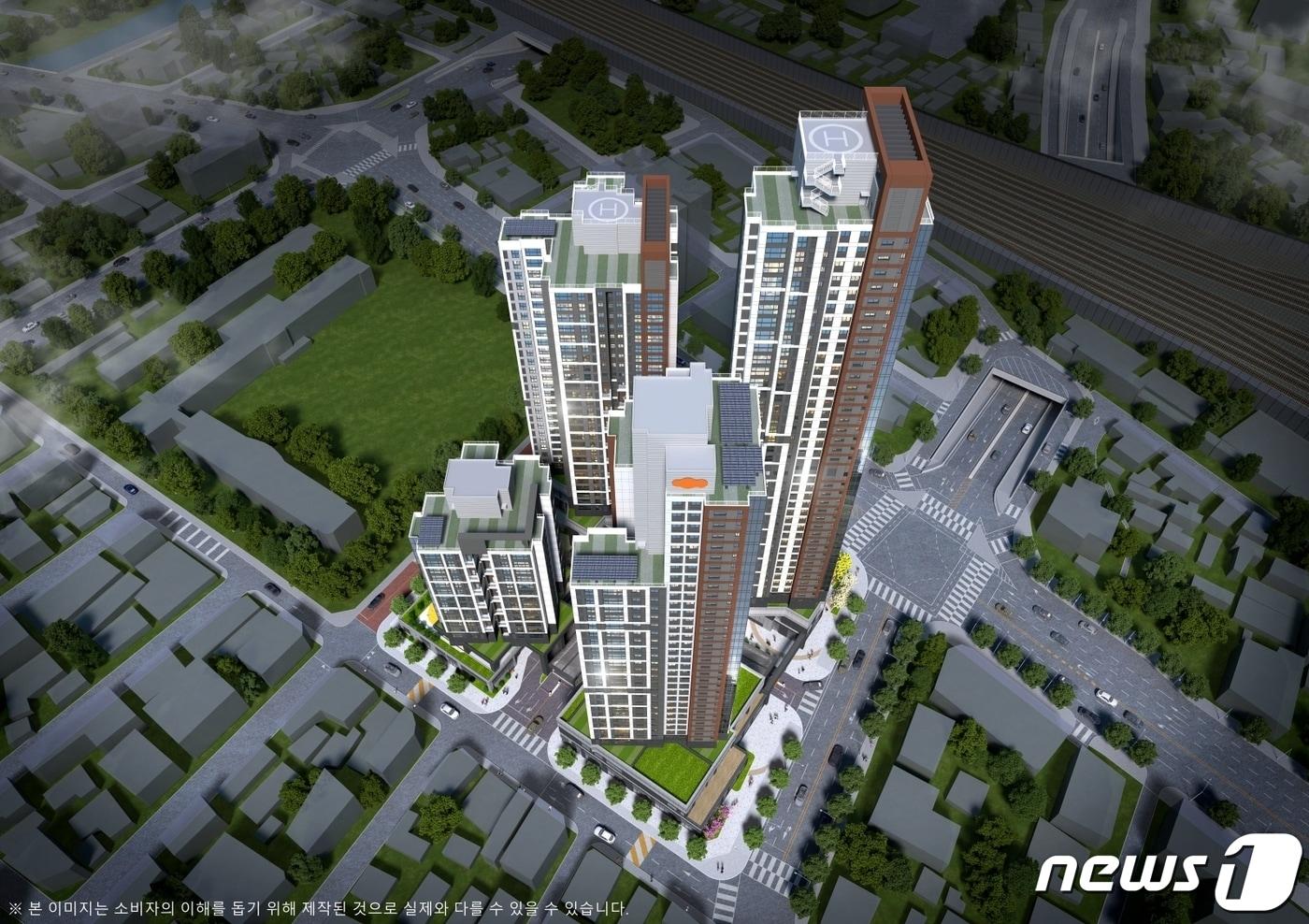 ‘e편한세상 대전역 센텀비스타 ’조감도.(DL건설 제공)