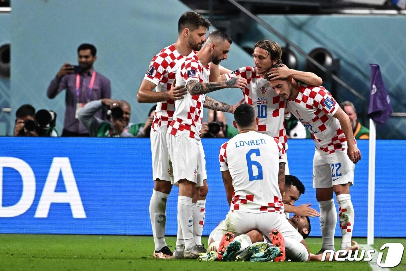 캐나다를 상대로 월드컵 처 승을 따낸 크로아티아. ⓒ AFP=뉴스1