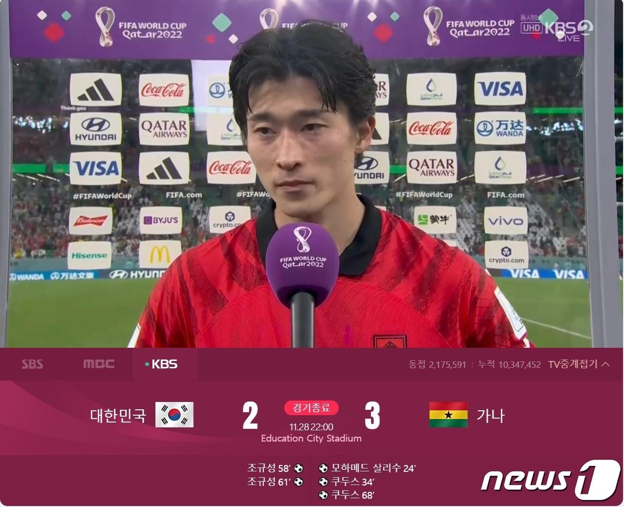 본문 이미지 - 네이버 '2022 카타르 월드컵' 중계 화면 갈무리(네이버 제공)