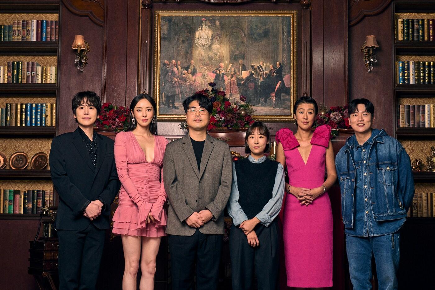 규현, 이다희, 김재원PD, 김나현PD, 홍진경, 한해(왼쪽부터)사진제공=넷플릭스