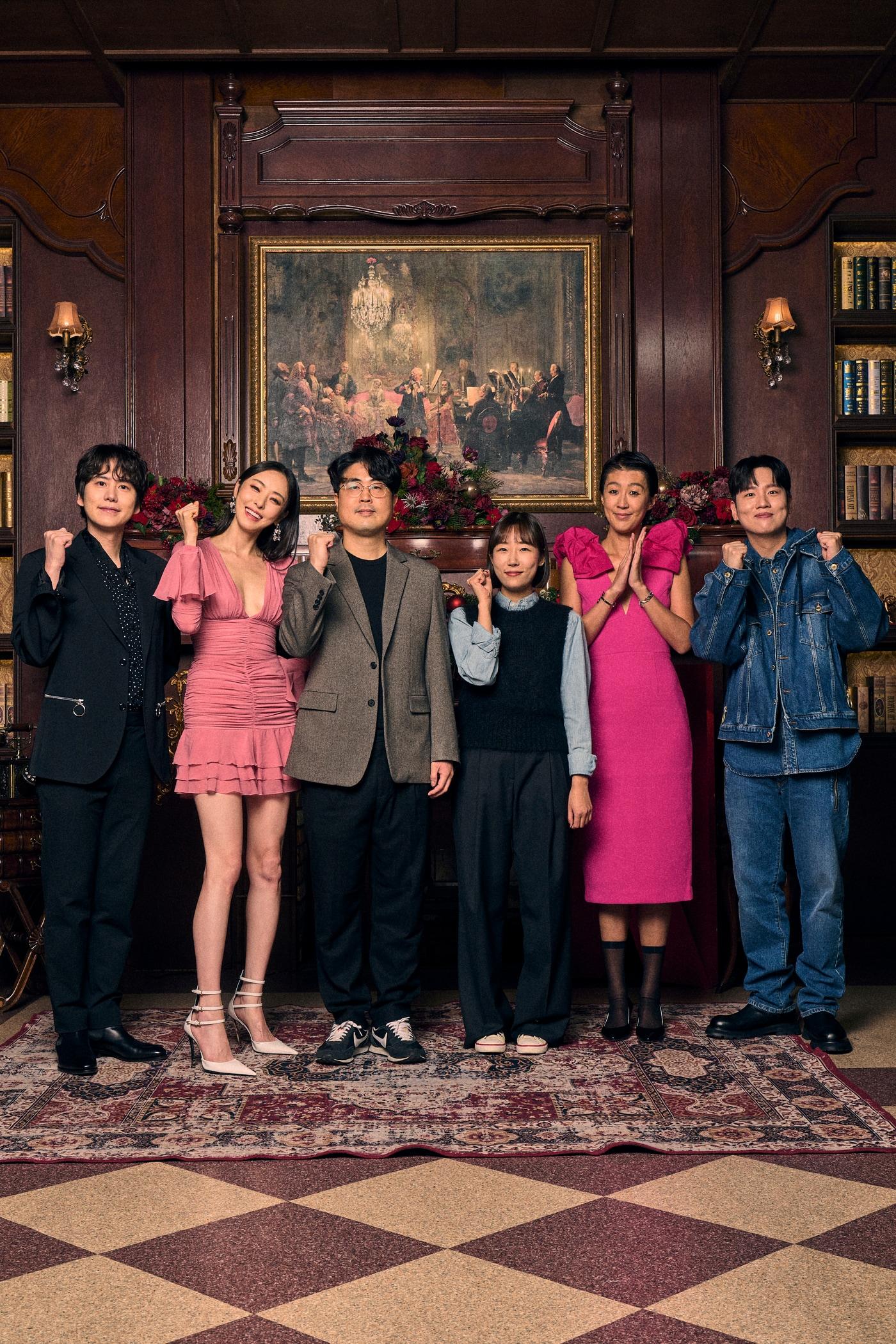 본문 이미지 - 규현,이다희,김재원PD,김나현PD,홍진경, 한해(왼쪽부터)사진제공=넷플릭스