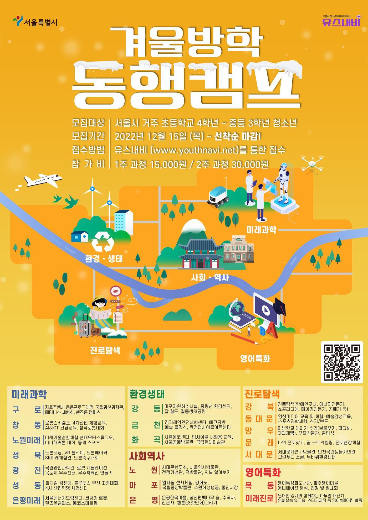 본문 이미지 - 겨울방학 동행캠프(서울시 제공).