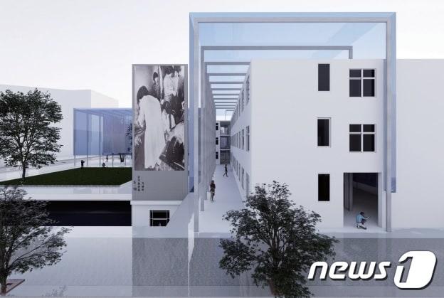 본문 이미지 - 옛 적십자병원 리모델링 제안 조감도. (5·18기념재단·광주전남연구원 제공) 2022.12.14/뉴스1