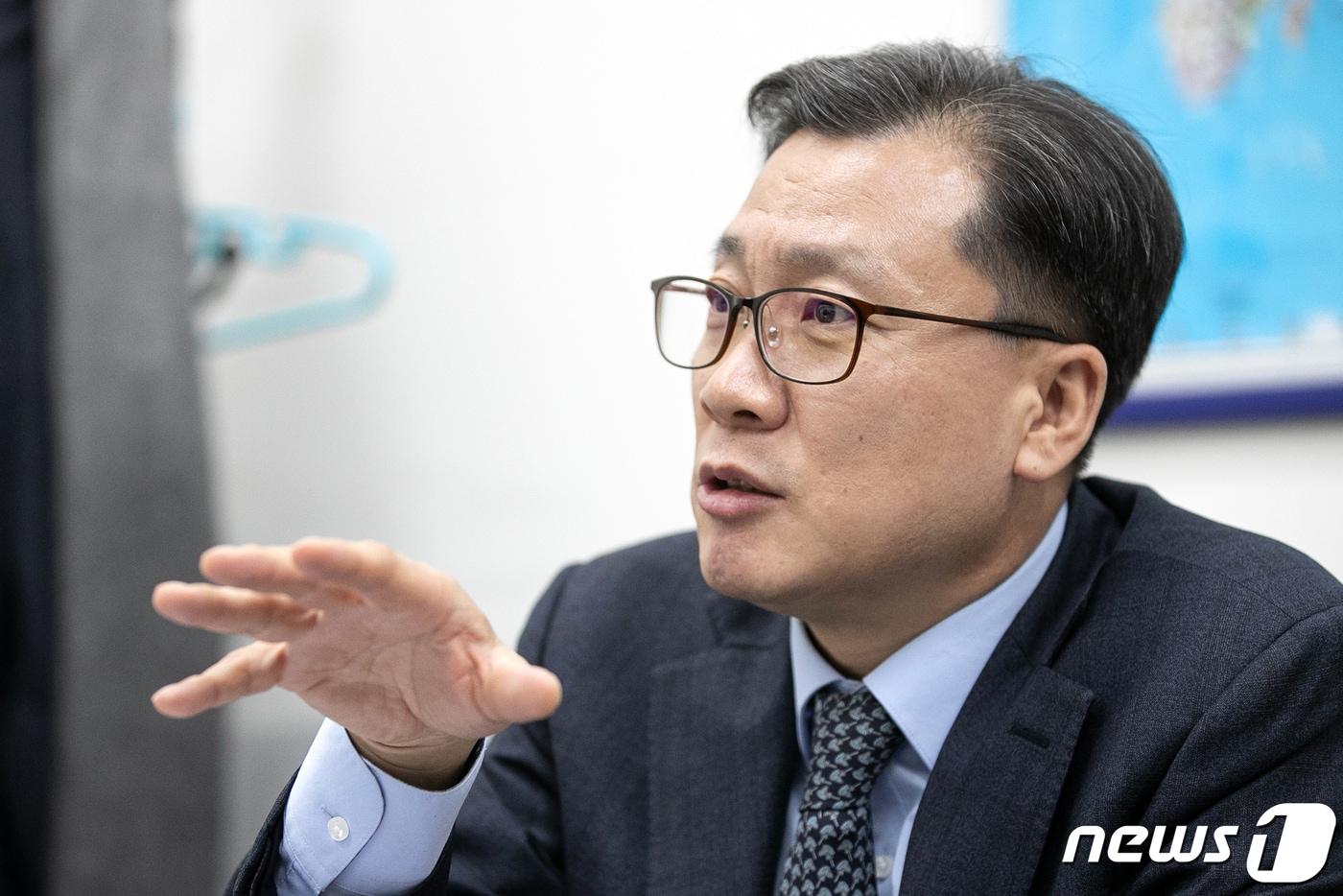 임성호 종로학원 대표가 14일 서울 마포구 종로학원 강북본원에서 뉴스1과 인터뷰하고 있다. 2022.12.14/뉴스1 ⓒ News1 이승배 기자