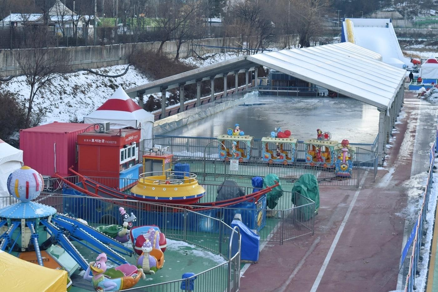 서울 중랑구 '중랑천 노원 눈썰매장' 전경. (노원구 제공)