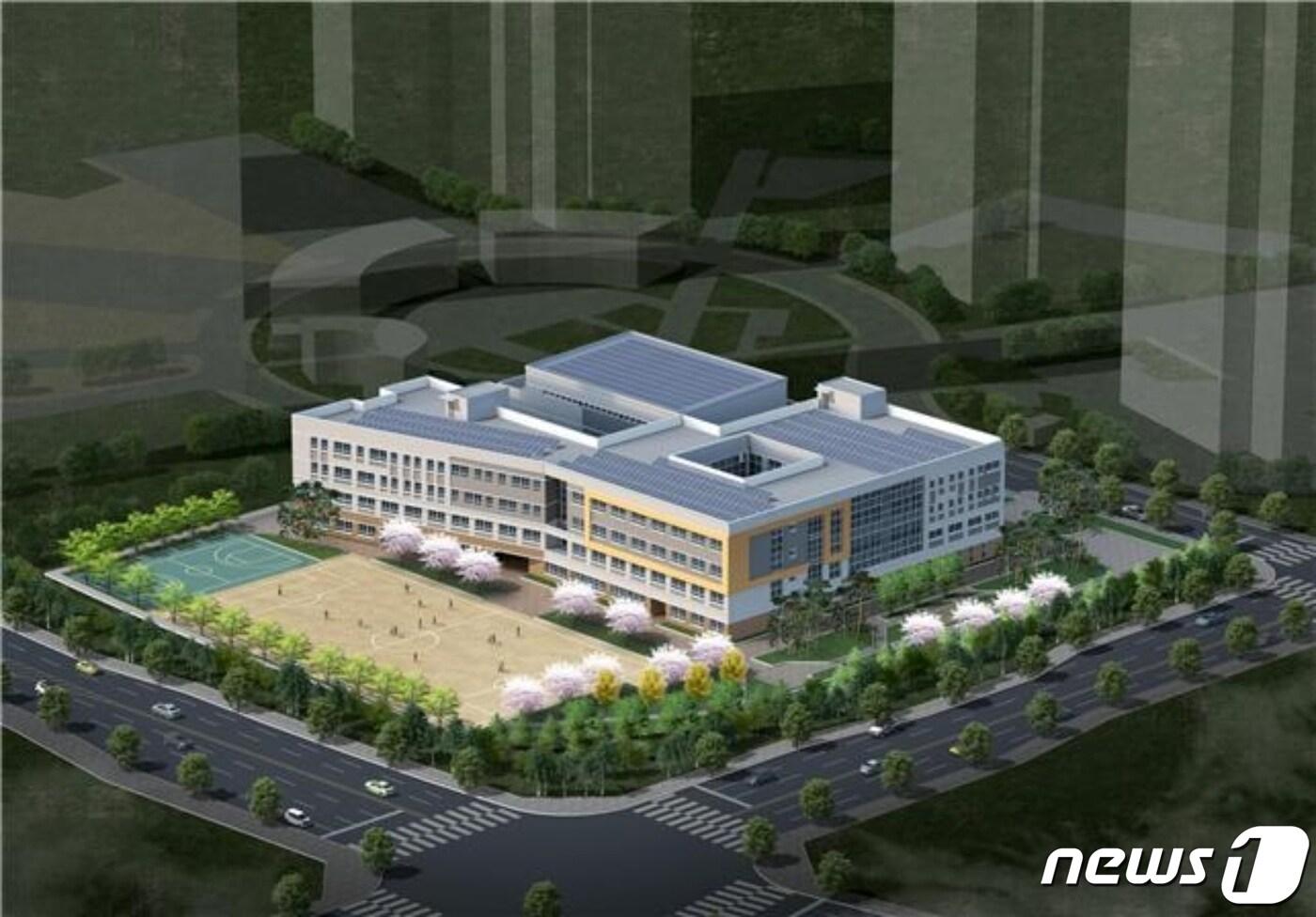 본문 이미지 - 2023년 3월 충북에서 동성고등학교(가칭 본성고)와 중앙탑고등학교(가칭 용전고)가 새롭게 개교한다. 사진은 동성고 조감도.(충북교육청 제공)/ 뉴스1