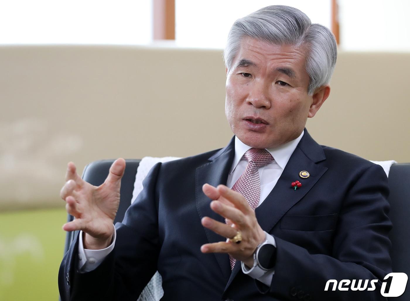 본문 이미지 - 이기식 병무청장이 21일 오후 서울지방병무청에서 뉴스1과 인터뷰하고 있다. 2022.12.21/뉴스1 ⓒ News1 김진환 기자