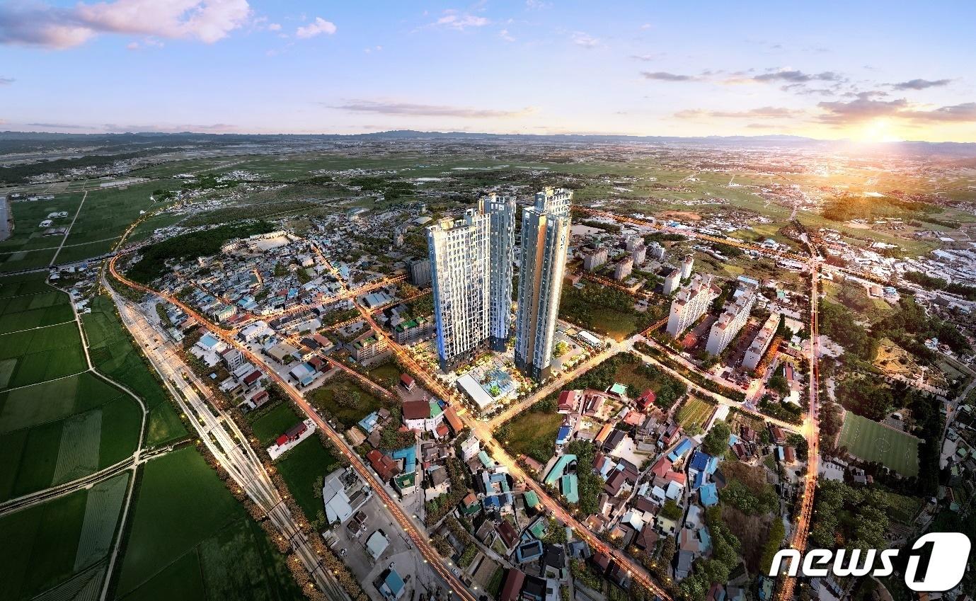 본문 이미지 - 북익산 오투그란데 더원 투시도.2022.12.26./ⓒ 뉴스1